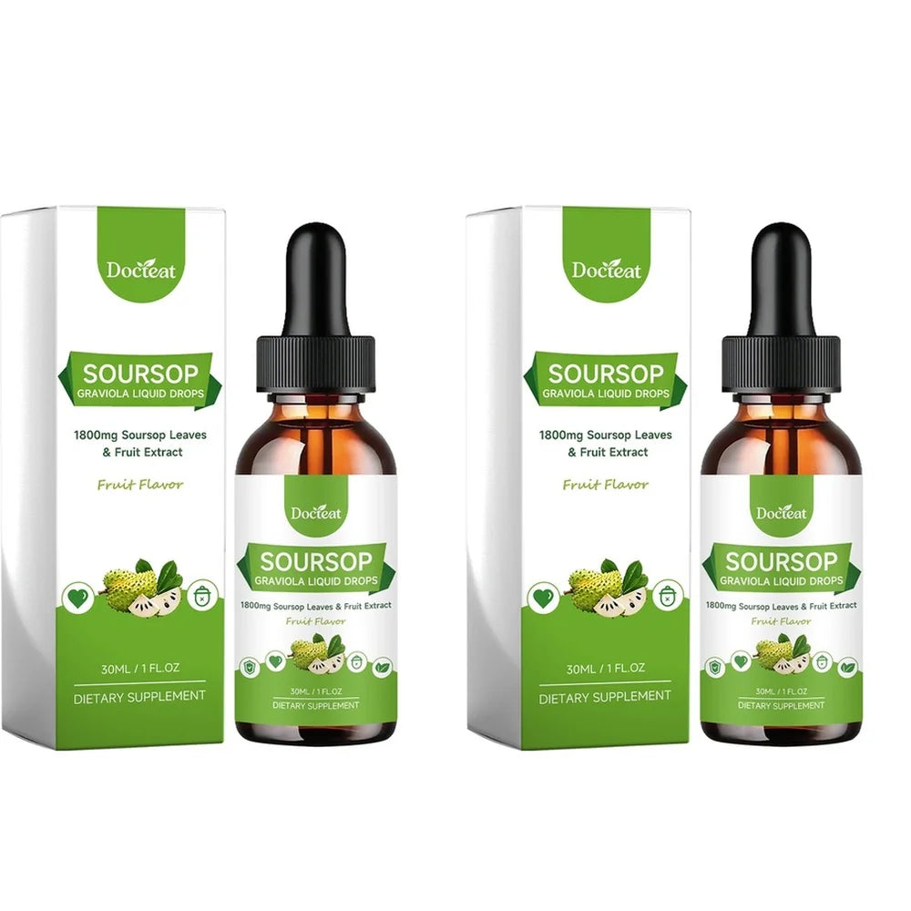 Soursop Graviola Liquid Drops 1800mg – Daily Herbal Supplement
