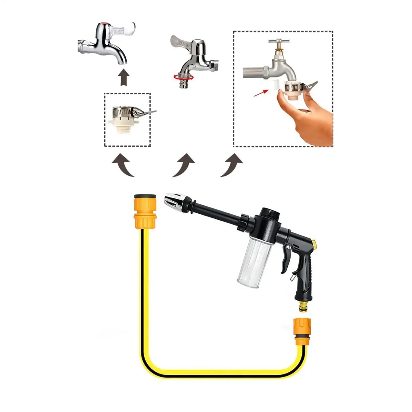 High-Pressure Foam Car Wash Sprayer | Adjustable Nozzle