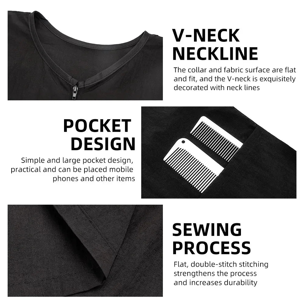Barber Long Sleeved Haircutting Capes Waterproof Hairdresser Cutting Gown Antistatic Hairstyling Cloth Salon Peaceful Pleasures Health and Wellness