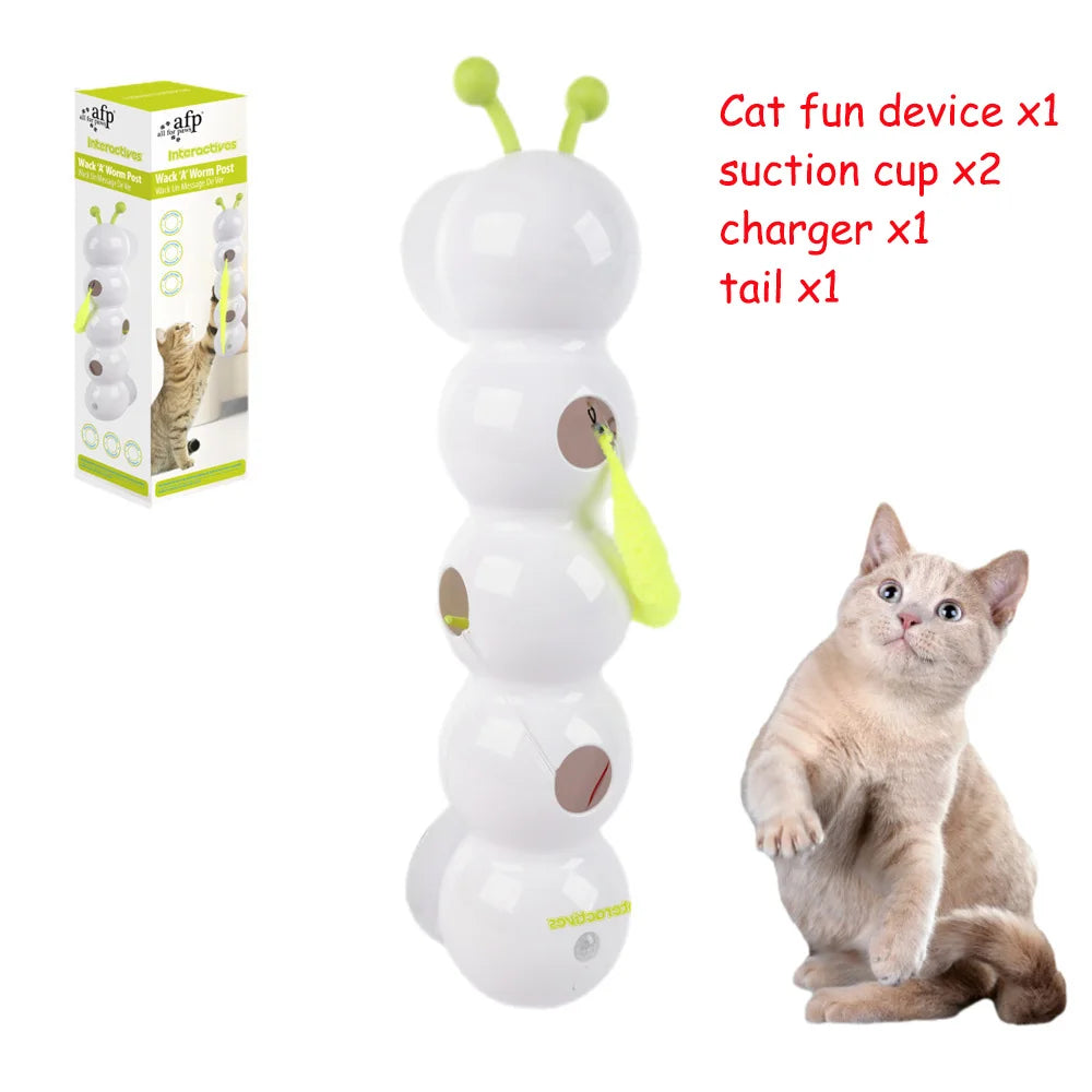 Motion-Activated Caterpillar Cat Toy | Rechargeable Interactive