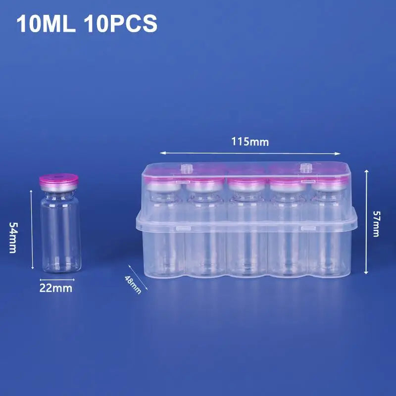 5-Pack Stackable Microtube Vial Storage Box | 3–10mL Clear