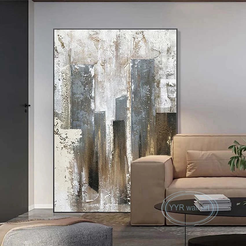 New Nordic Abstract Canvas Oil Painting Wall Art Decoration Poster 100% Handmade Modern Mural Home Hotel Room Aesthetic Picture Peaceful Pleasures Health and Wellness