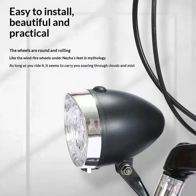Vintage 3 LED Bicycle Headlight | Retro Bike Front Lamp