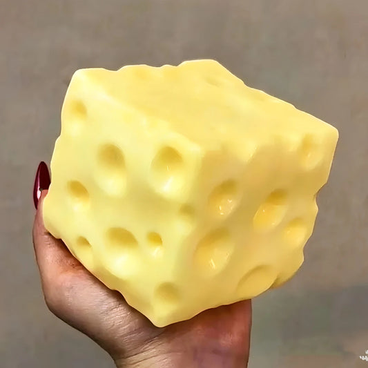 Jumbo Cheese Squeeze Ball – ASMR Sensory Fidget Toy | Fun Gift Fidget Sensory Toy Peaceful Pleasures Health and Wellness