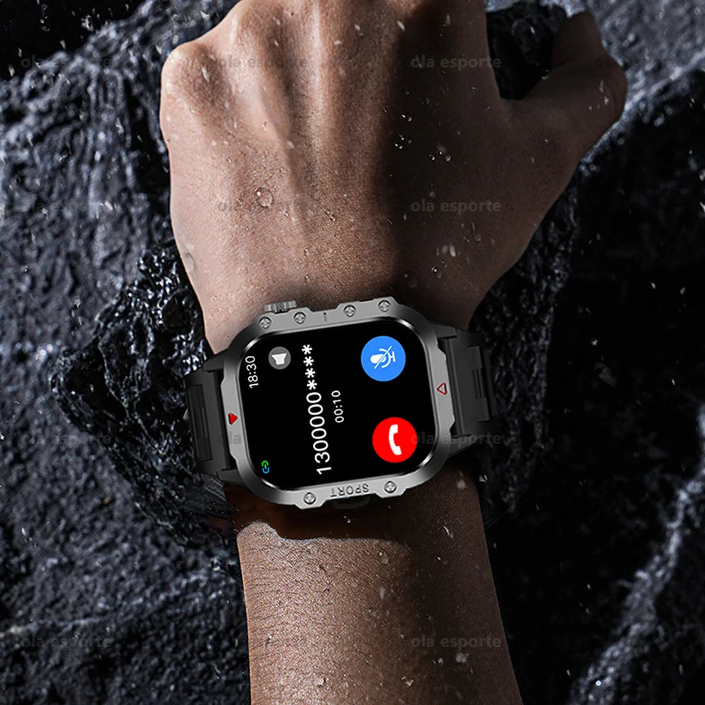 2026 New Military Men's Smart Watch Outdoor Sports Health Monitor with LED Flashlight Bluetooth Call Women's Smartwatch HW12 Peaceful Pleasures Health and Wellness