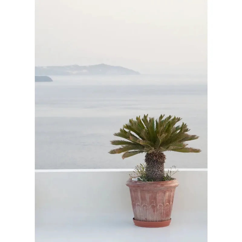 Santorini Greece Canvas Wall Art | Aesthetic Travel Poster