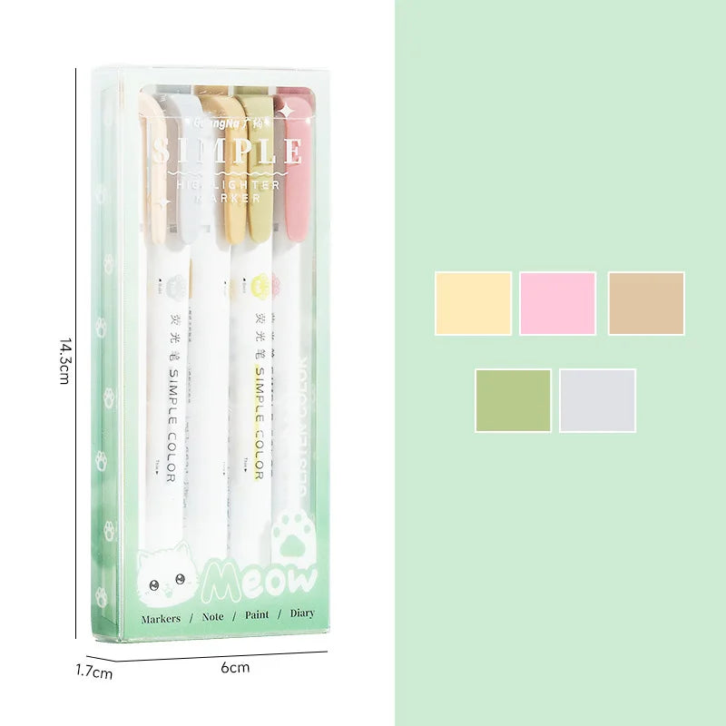 Dual Tip Eye Care Highlighter Pencil Clip Model Learning Focus Marker