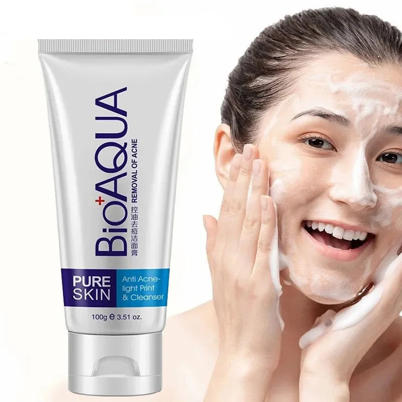 BIOAQUA Anti-Acne Foaming Facial Cleanser – Blackhead Remover
