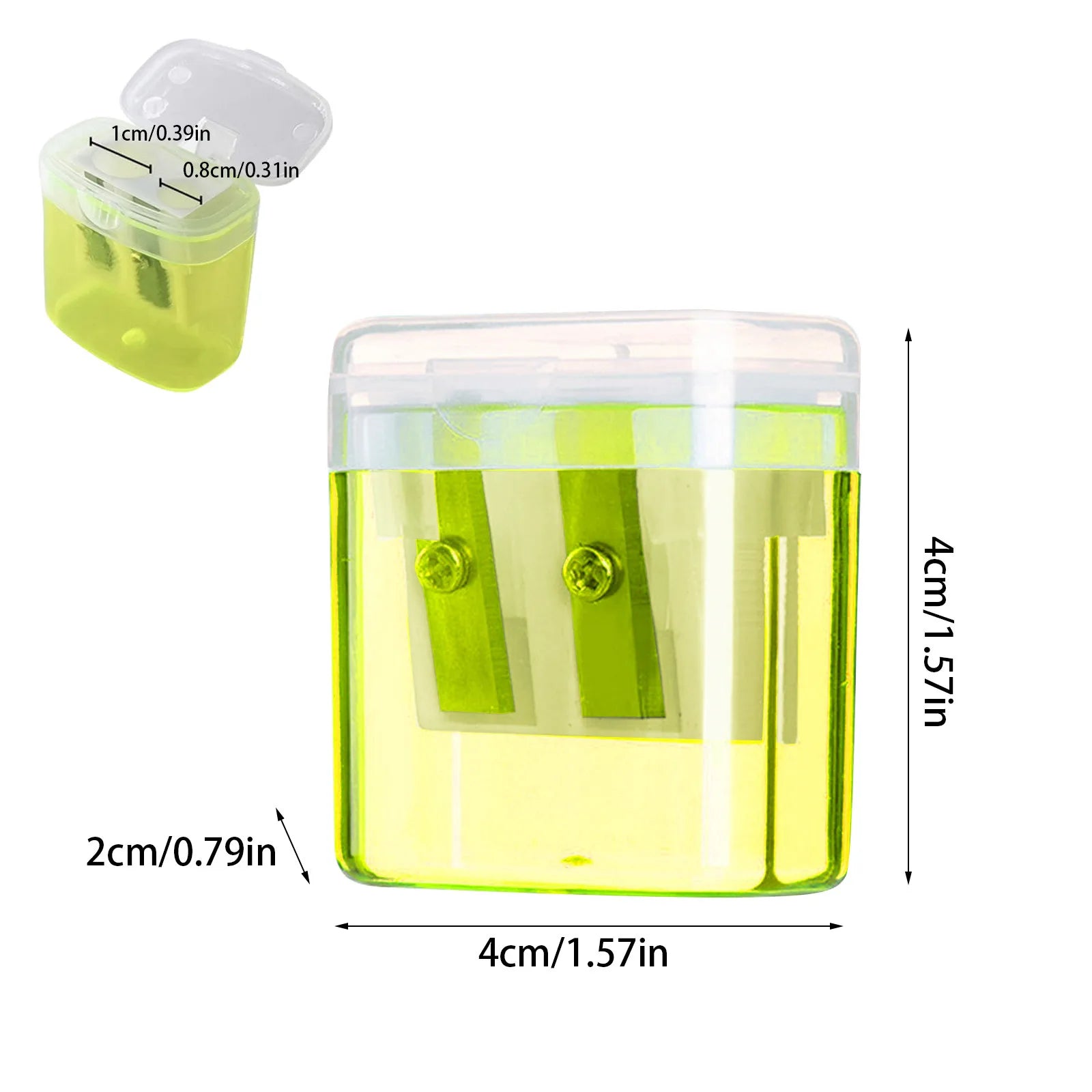 A color random student two-hole pencil sharpener for children's school supplies - a must-have for starting school Peaceful Pleasures Health and Wellness