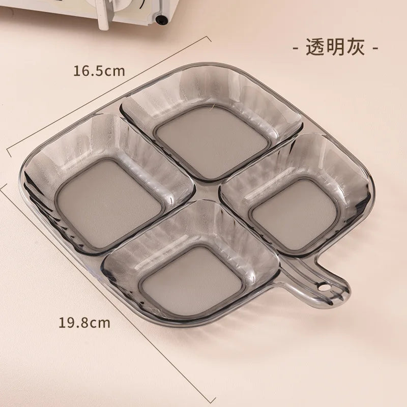 4-Grid Clear Fridge Organizer Box – Food & Veggie Crisper