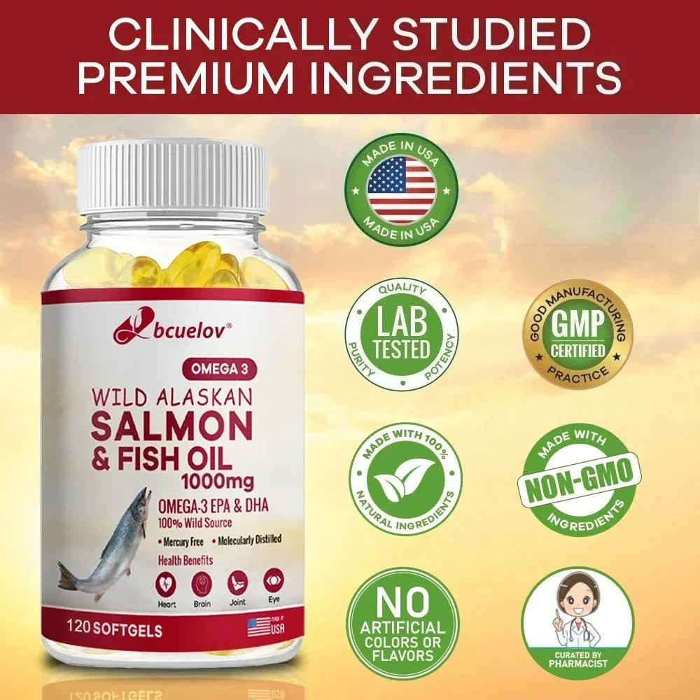 Super Omega-3 EPA/DHA Fish Oil Capsules – Heart, Brain & Joints