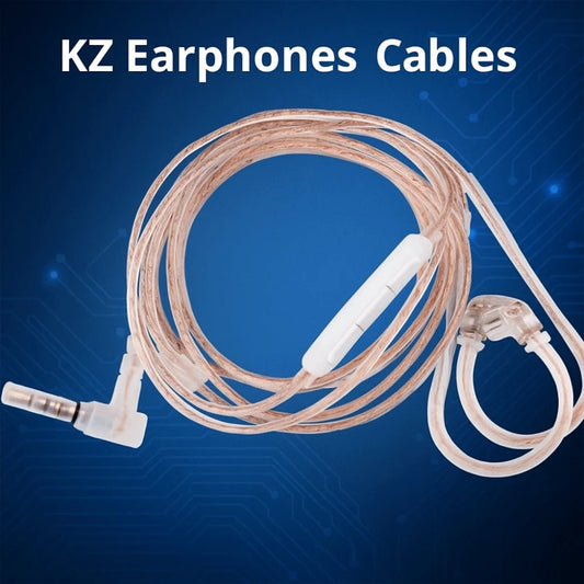 3.5MM KZ Earphones Cables Upgrade with Microphone KZ Headphones Wire High-Purity 2PIN Wired Earphones Cables For KZ/TRN/CCA Peaceful Pleasures Health and Wellness