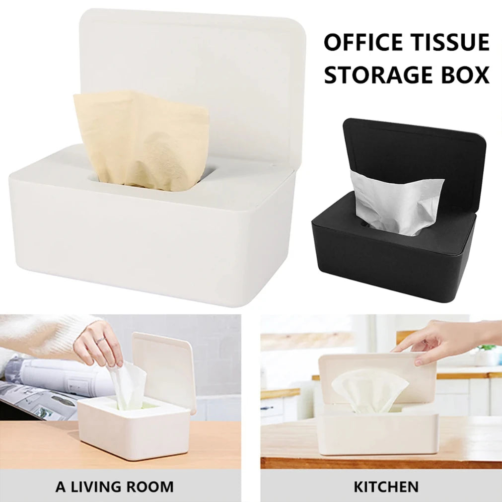 Dustproof Wet Wipes Dispenser Box with Lid | Home & Car