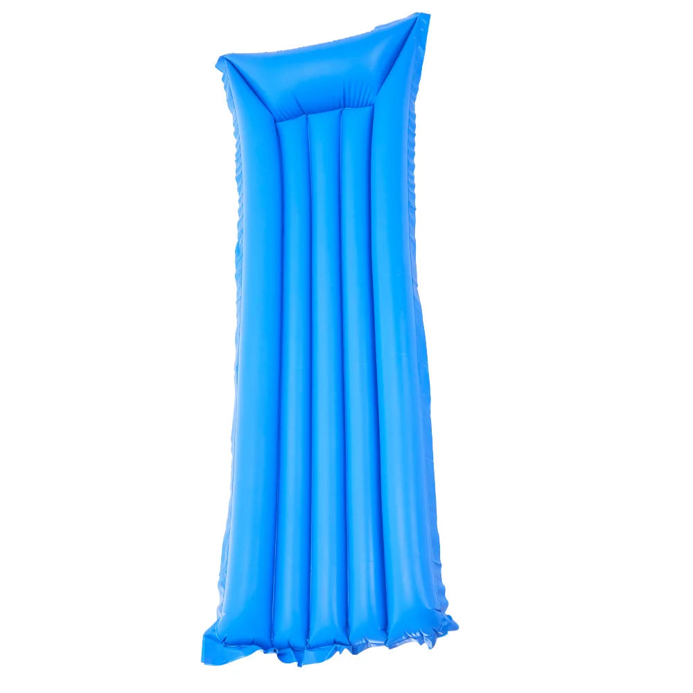Floating Row Inflatable Mattress Swimming Pool Swimming Pool Mattress Party Lounge Bed Beach Recliner Recreation ﻿ Peaceful Pleasures Health and Wellness Blue
