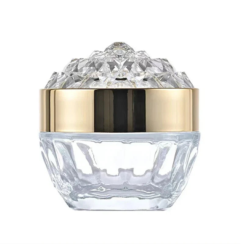 Luxury Diamond 50g Glass & Acrylic Cosmetic Jar with Lid
