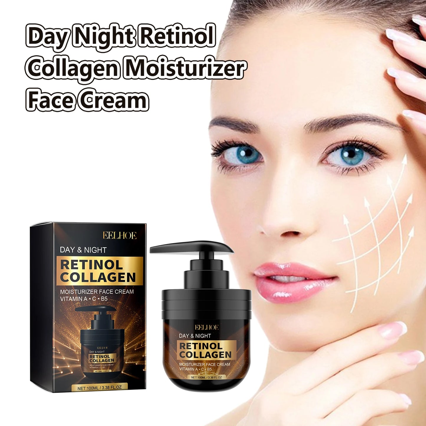 Retinol Face Cream Nourishing Tighten Brightening Skins Fade Dark Spot Wrinkles Day Night Anti Aging Moisturizing Firming Creams Peaceful Pleasures Health and Wellness