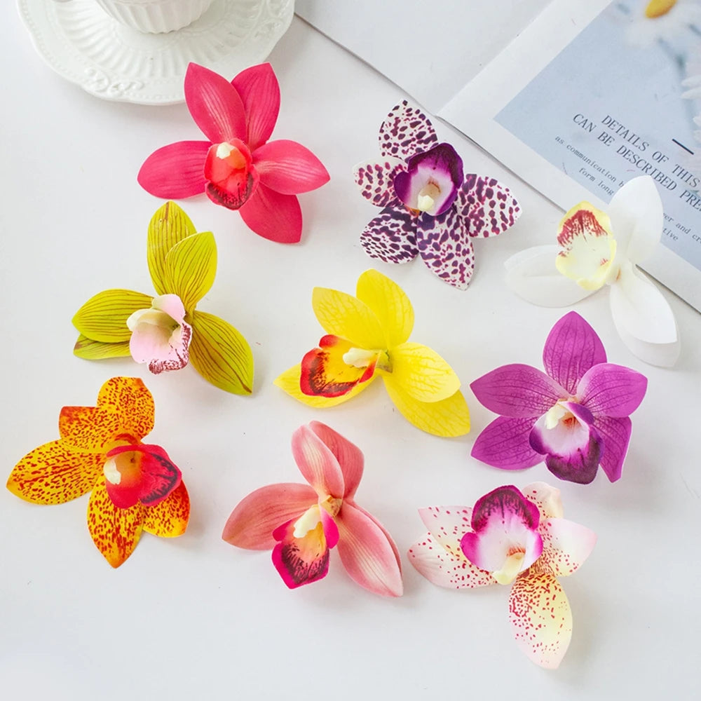 Silk Orchid Artificial Flowers 20/40PCS – Wedding & Home Decor