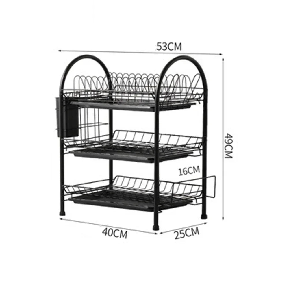 Luxury Kitchen Supplies Storage Rack Drain Rack Dish Plate Holder Household Large Tableware Storage Shelf Organizer Plate Rack Peaceful Pleasures Health and Wellness U3 cutting board