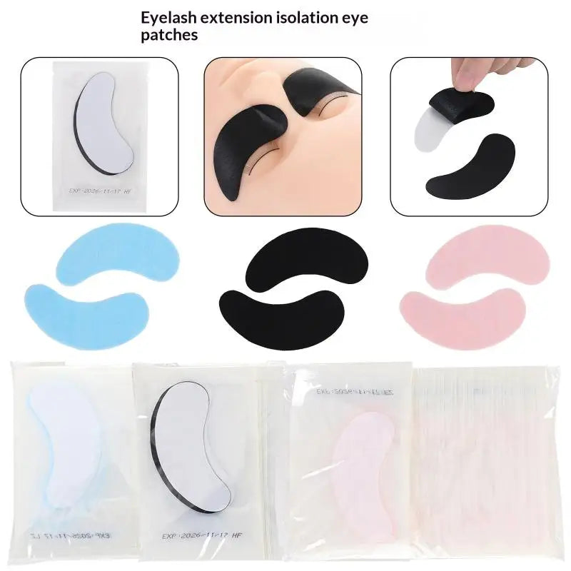 50 Pairs Isolate UV Hydrogel Eyelash Patches Black Lash Gel Pads For Eyelash Extension UV Rays Paper Stickers Wraps Makeup Tools Peaceful Pleasures Health and Wellness
