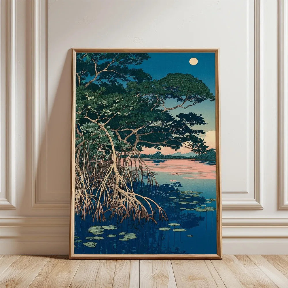 Japanese Tree Canvas Wall Art | Unframed Modern Print Canvas Wall Art Peaceful Pleasures Health and Wellness