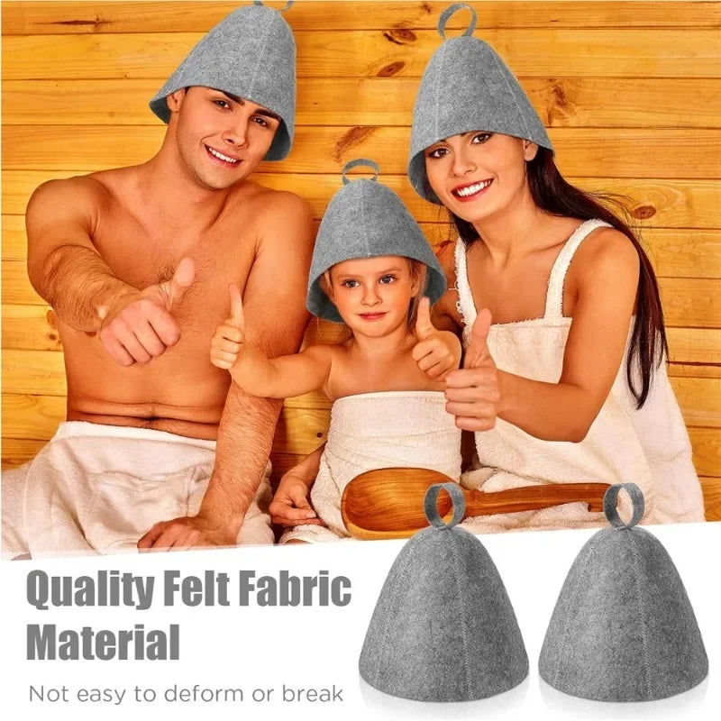 Wool Felt Sauna Hat – Unisex Russian Banya Cap | Bath House