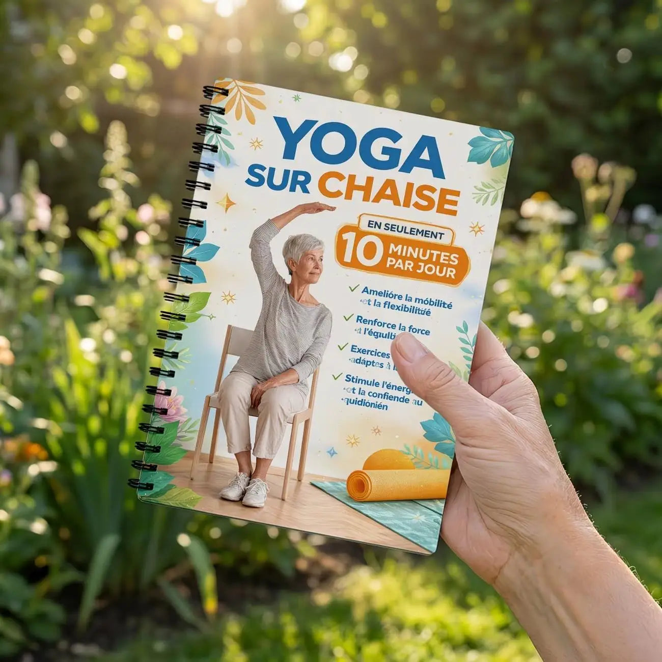 French Version Yoga Sur Chaise Guide Book Weight Management Muscle