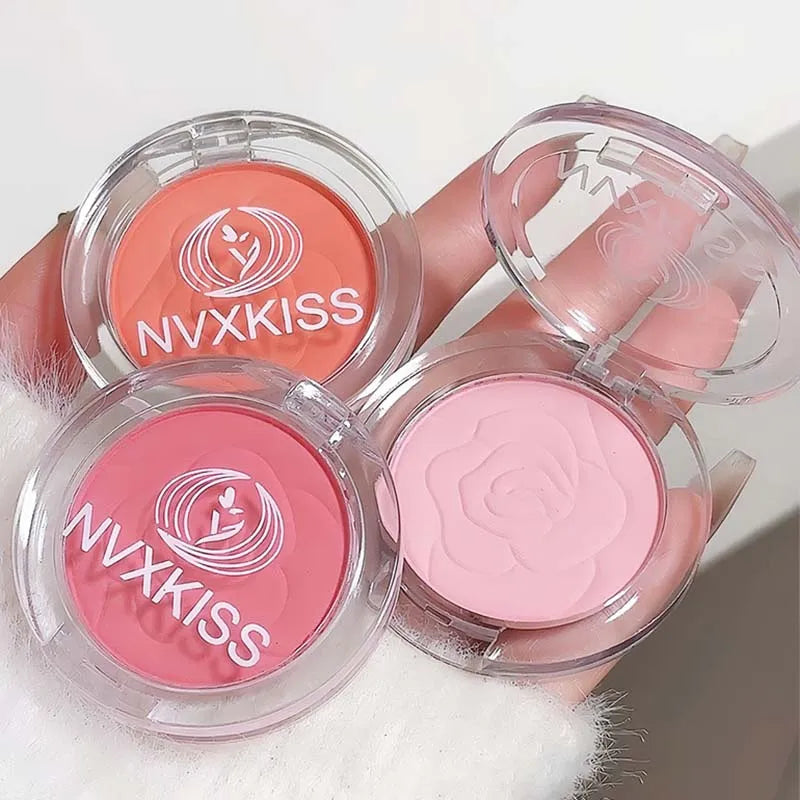 ZYXUAQIR Matte Powder Blush – Peach Pink Natural Finish