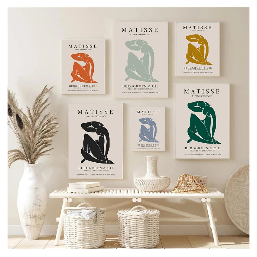 Henri Matisse Blues Abstract Canvas Wall Art | Unframed Poster