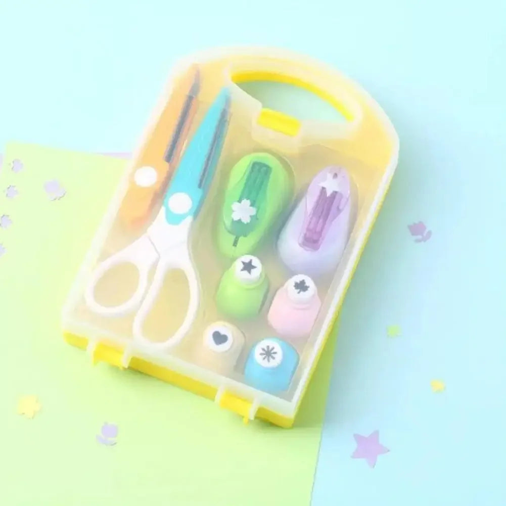 8pcs Creative Hole Punch Set Children's Hole Punch Scrapbooking Paper Punch Greeting Card Craft (Fixed pattern and random color) Peaceful Pleasures Health and Wellness