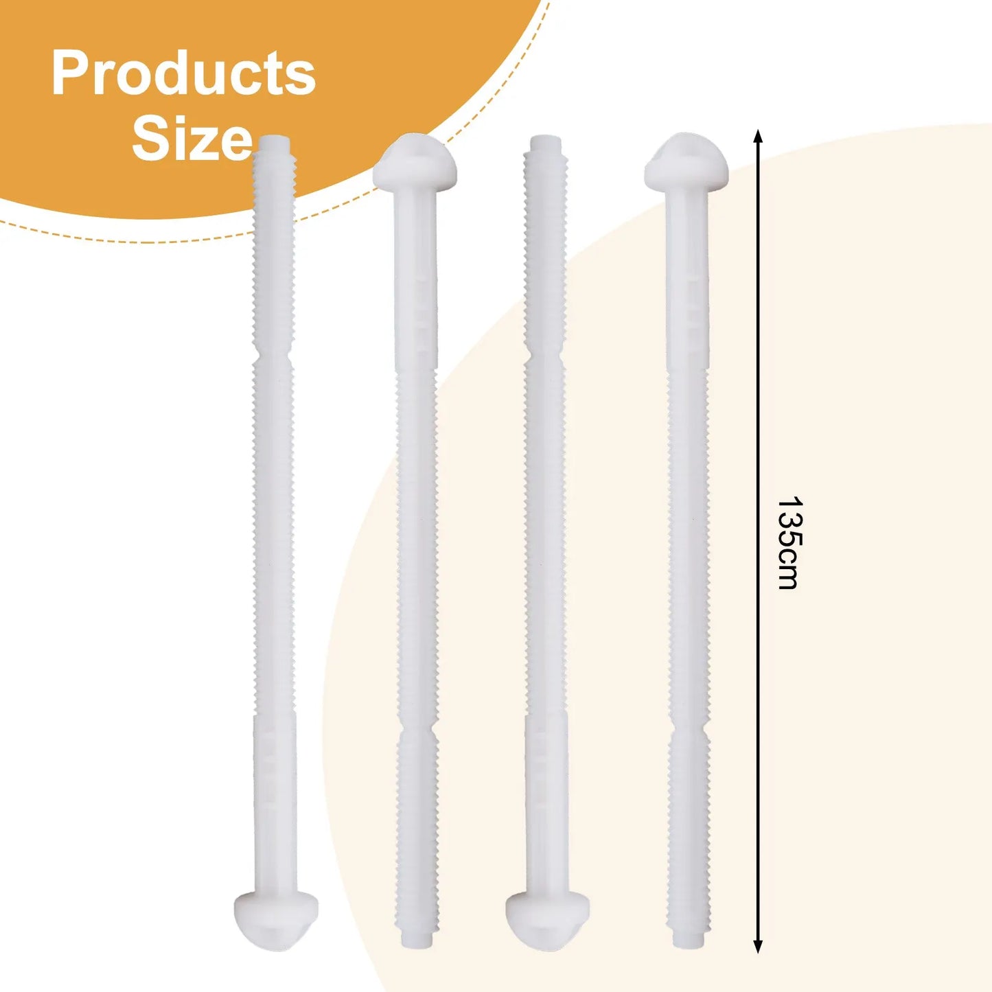 4-Pack Flush Push Rods for Twinline Plates 240.074.00 | ABS
