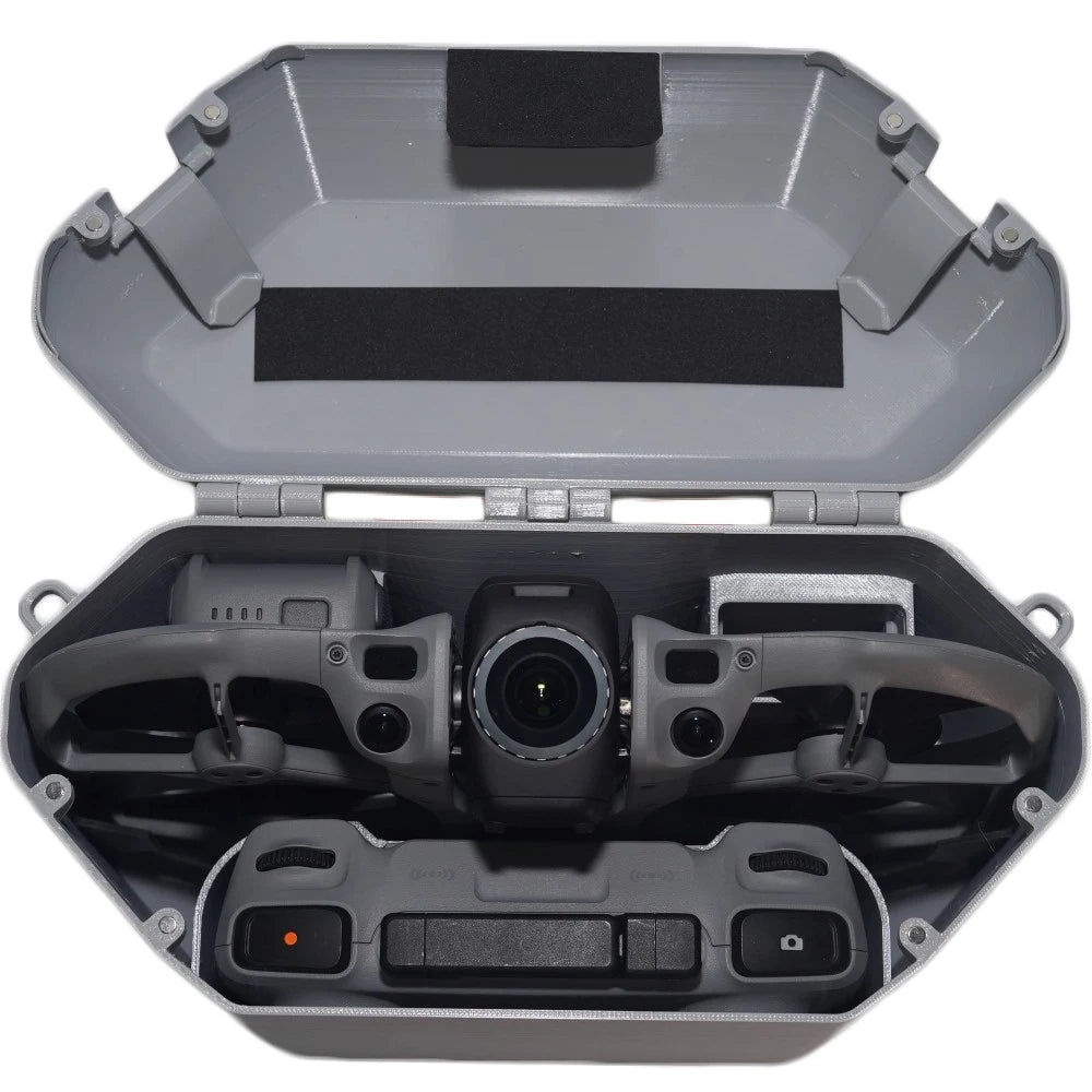 For DJI AVATA 360 Portable Storage Case EVA Foam Liner 3D Printed Shell Holds RC2 Remote And 2 Batteries Lightweight Design Peaceful Pleasures Health and Wellness