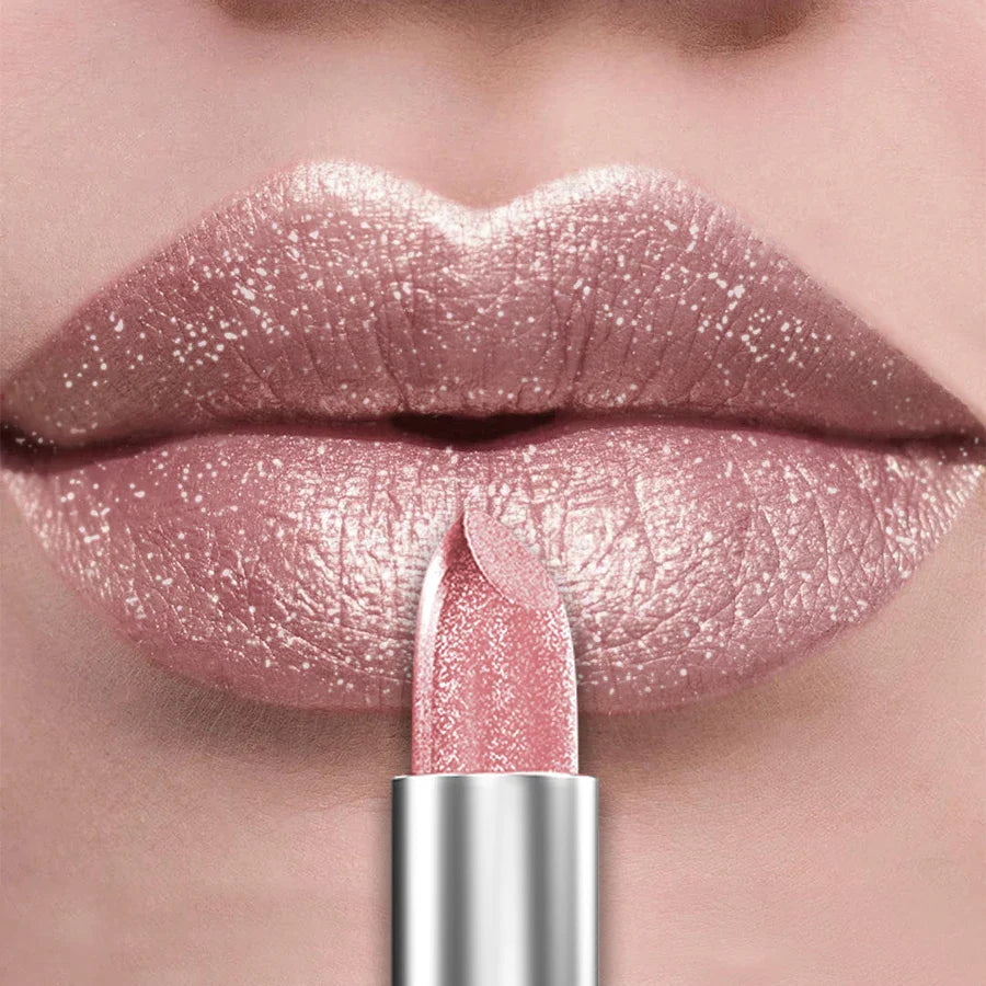 KAFURUX 21-Color Glitter Metallic Lipstick | Pearlescent Lip Tint