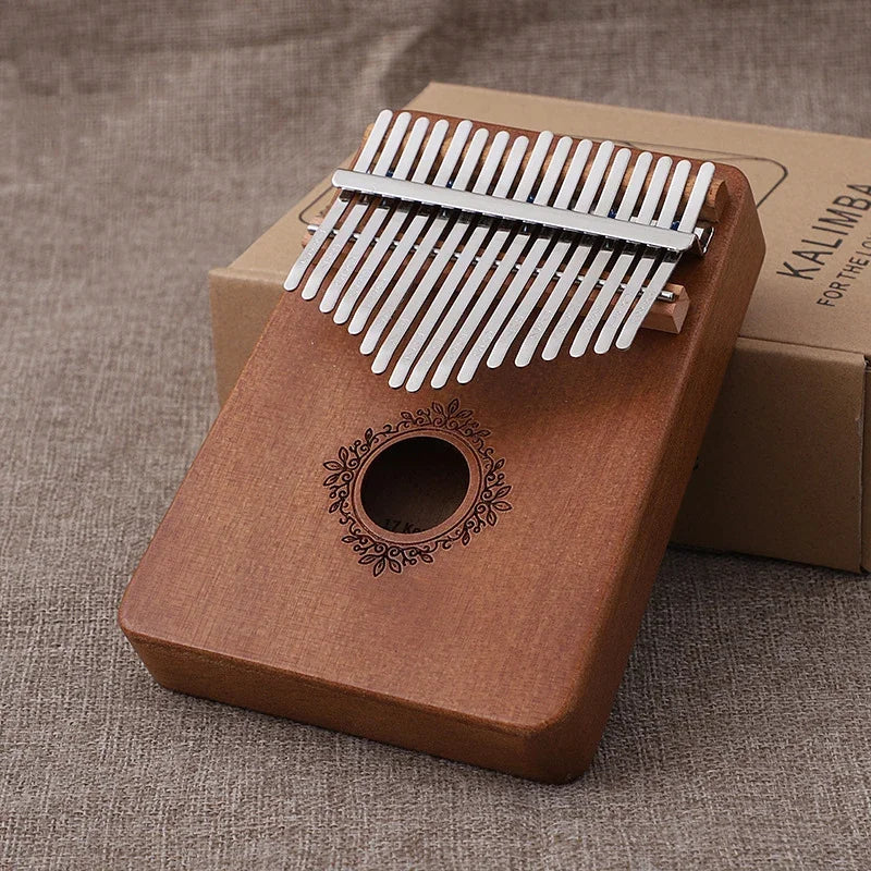 Kalimba 17 Keys Thumb Piano Wood Mahogany Mbira Body Afircan Sanza
