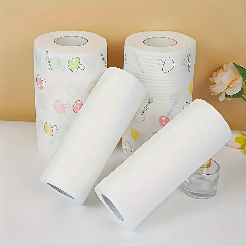 1 roll (400 sheets), lazy cloth, disposable kitchen tissue, washable dry and wet dual-use towel, dishcloth, non stick oil cloth, Peaceful Pleasures Health and Wellness