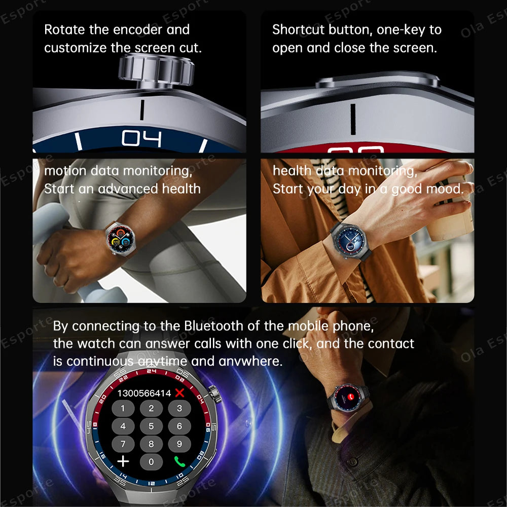 New Wireless charging Smart Watch Bluetooth Call Fitness Tracking Music Playback Health Monitor Smartwatch for Men Women HT30 Peaceful Pleasures Health and Wellness