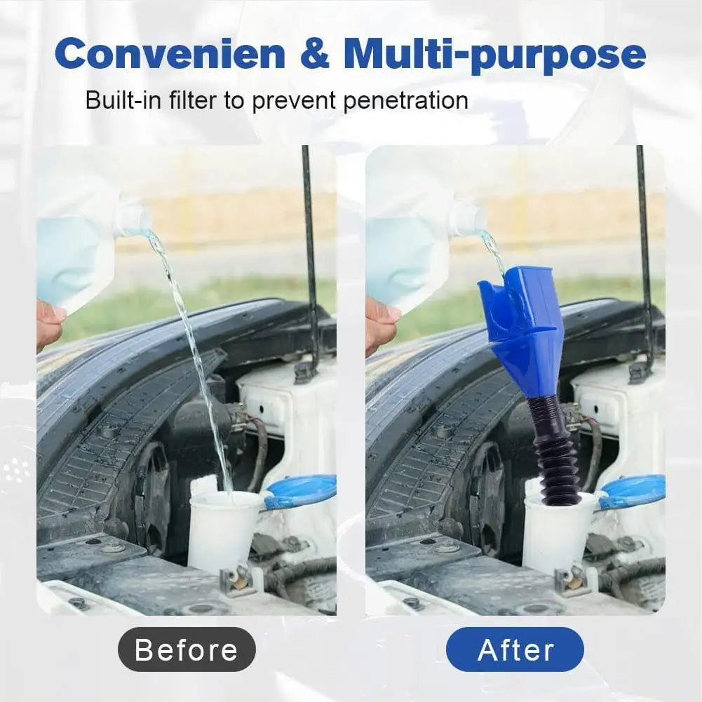 1/3PCS Telescopic Foldable Car Refueling Funnel Engine Oil Gasoline Transfer Tool, Plastic Fuel Funnel for Automotive Oil Change Peaceful Pleasures Health and Wellness