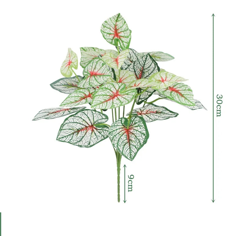 Artificial Silk Leaf Bundle – Fake Plants for Wedding & Home Decor