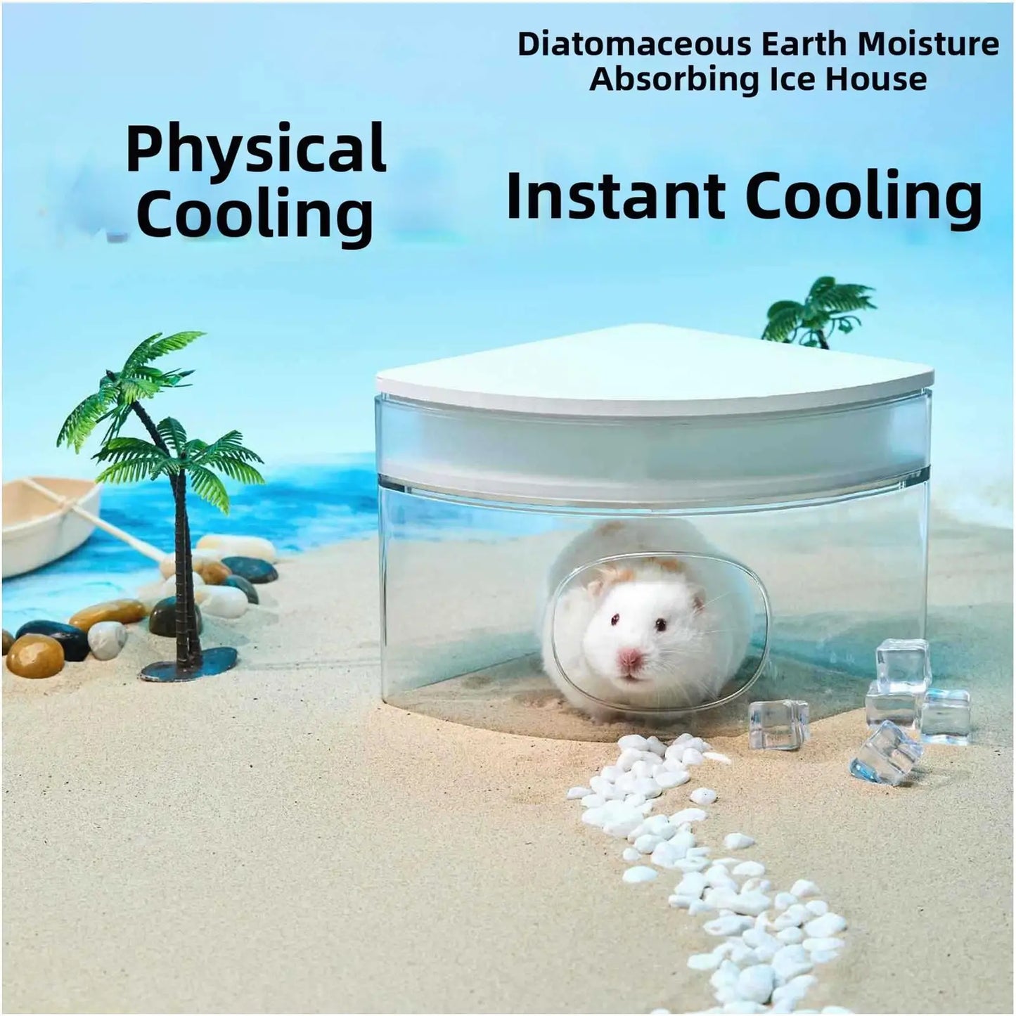 Acrylic Cooling Habitat House for Hamsters, Gerbils & Small Pets