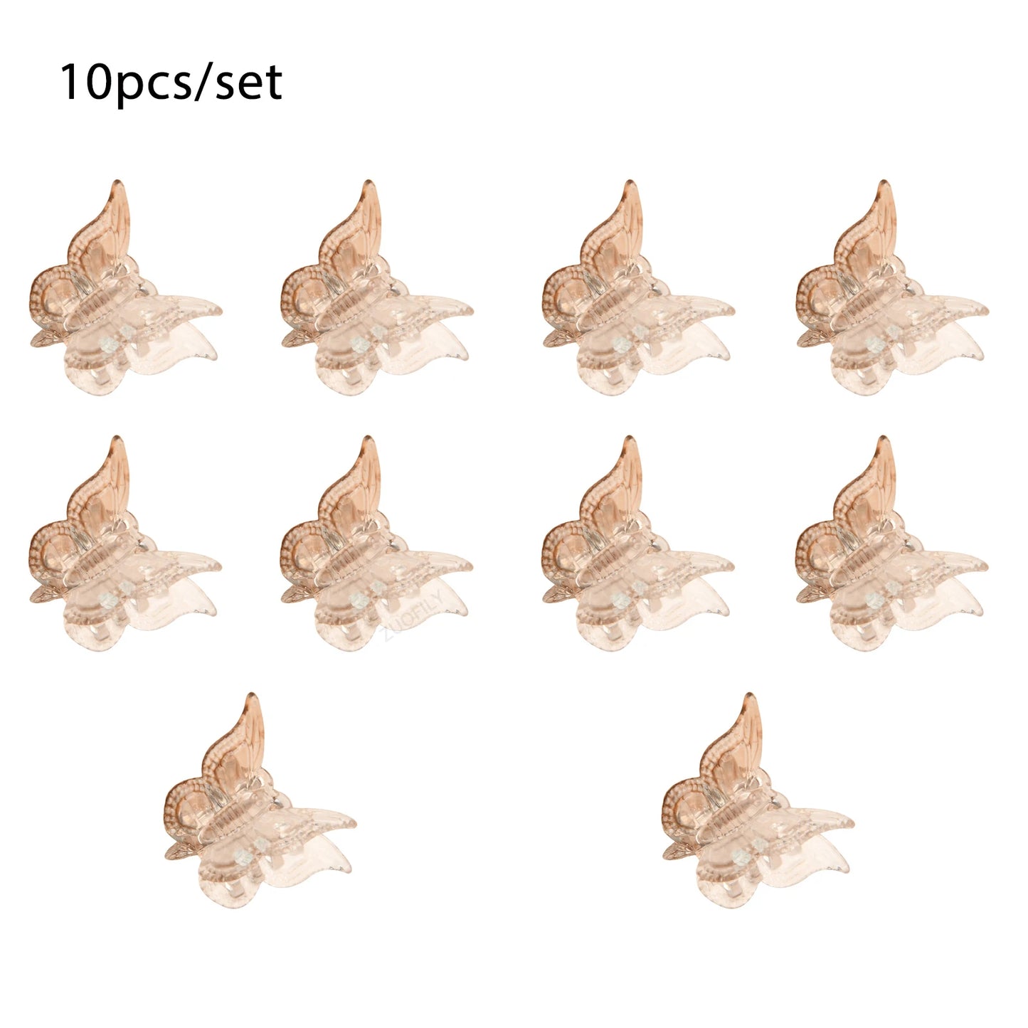 10-Pack Butterfly Hair Claw Clips | Gradient Mini Barrettes for Girls