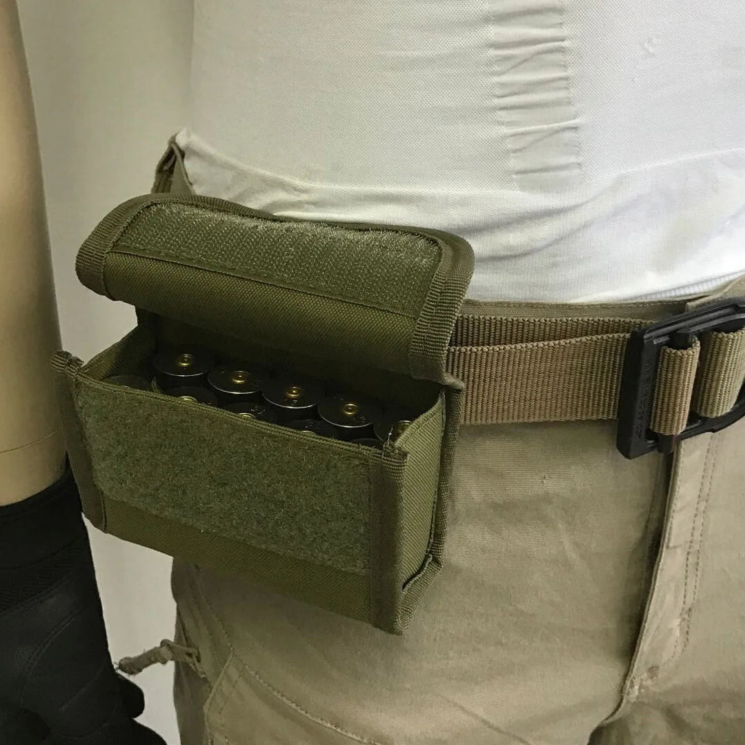 10 Round Molle Shell Pouch 12 GA Gauge Mag Ammo Carrier Waist Bag Airsoft Gun Bullet Holder Rifle Cartridge Hunting Accessories Peaceful Pleasures Health and Wellness