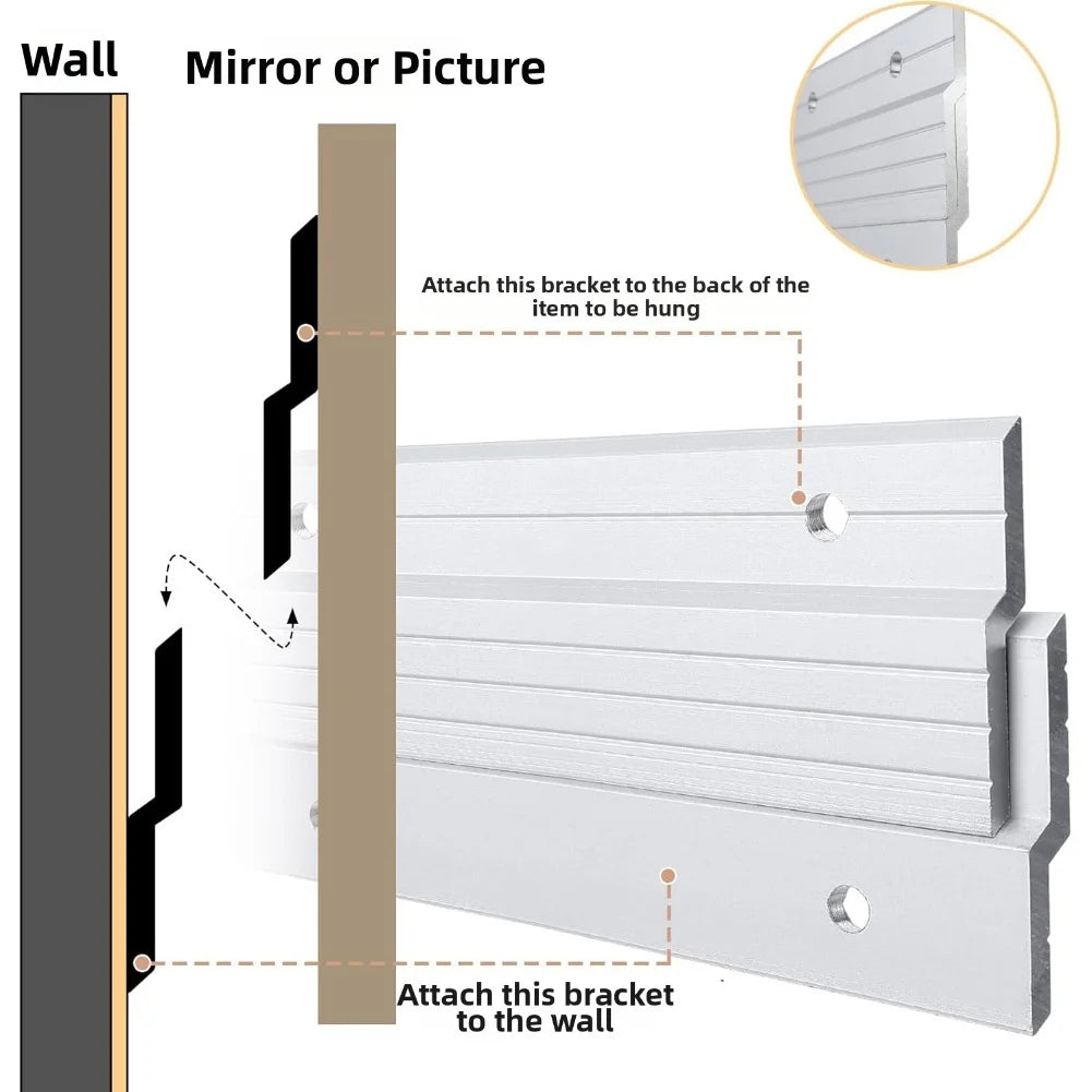 French Z Cleat Hangers 80lbs Capacity Easy Wallmounting Wall Mounting