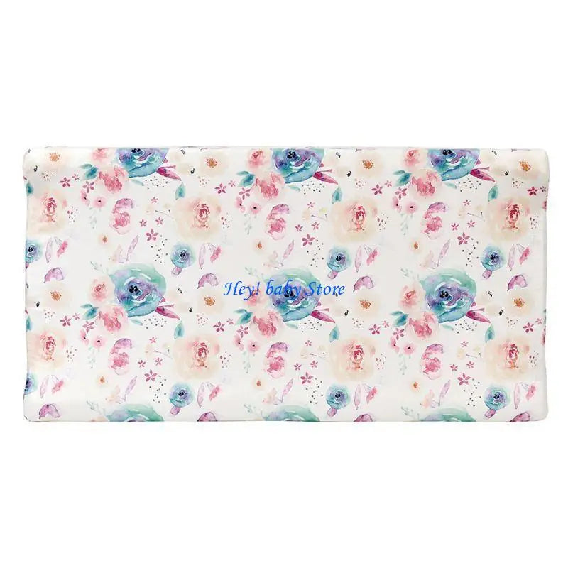 Floral Leaf Fitted Crib Sheet | Boho Watercolor Botanical Nursery