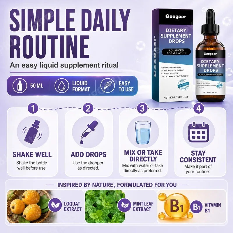 Botanical Wellness Drops | Loquat, Grape, Mint & Vitamin B1 50ml