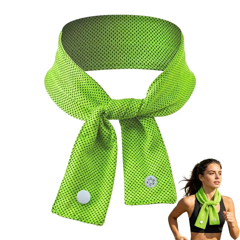 Cooling Neck Wrap Reusable Mesh Cool Neck Ice Scarf Quick Dry Breathable UV Protection Towel For Outdoor Running Golf Activitie Peaceful Pleasures Health and Wellness Green