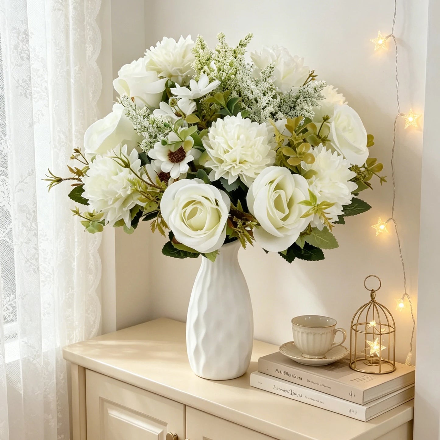 Silk Ball Daisy & Rose Artificial Flowers | Wedding & Home Décor