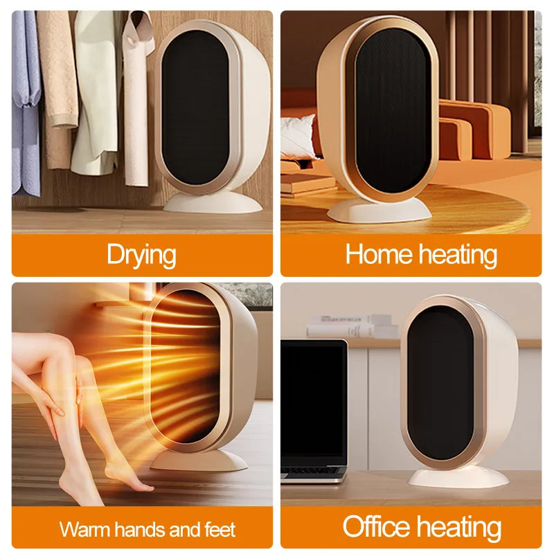 HOMEFISH PTC Desktop Fan Heater – Fast & Energy-Saving Warmth