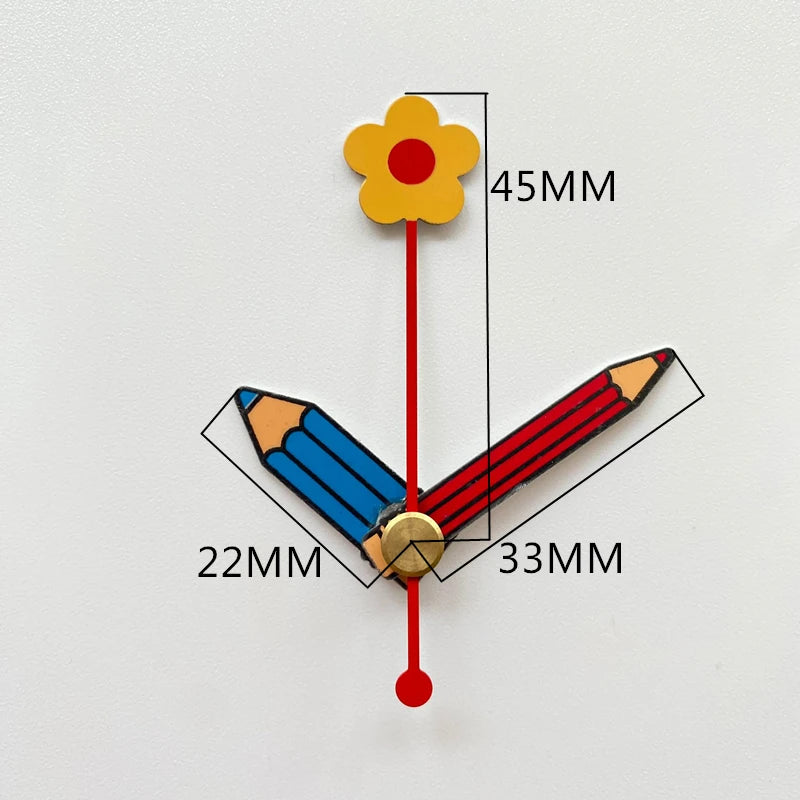 Silent Mute DIY Wall Clock Movement with Hands – Quartz Mechanism Repair Kit