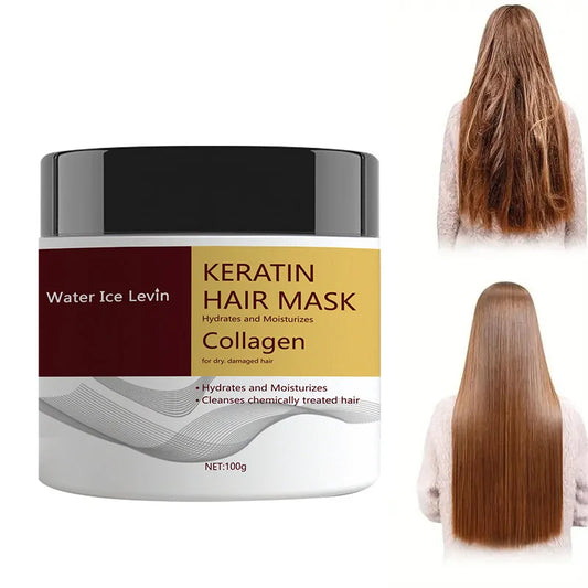 Collagen Keratin Hair Mask with Coconut Oil | Deep Moisture Hair Treatment Mask Peaceful Pleasures Health and Wellness