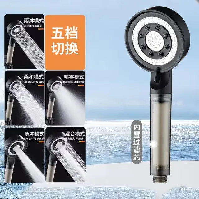 5-Mode High Pressure Handheld Shower Head | Water Saving