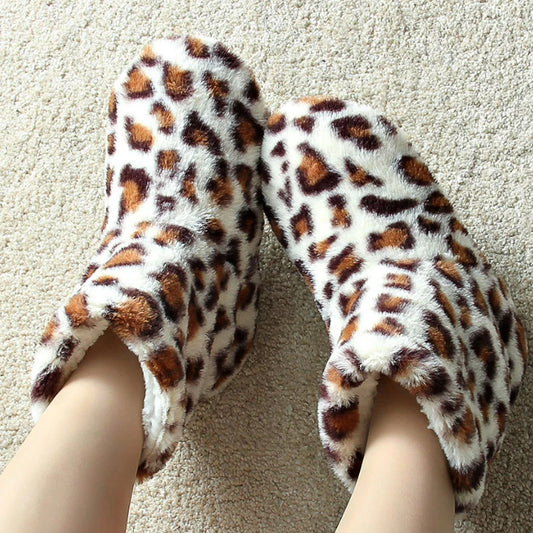 Women's Thermal Leopard Slipper Socks | Anti-Slip Winter Home Shoes Indoor Slipper Socks Peaceful Pleasures Health and Wellness